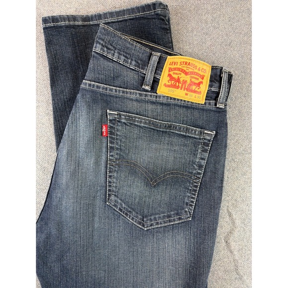 Levi's Other - Levi's 505 Regular Fit Jeans Mens 38x31 Blue Medium Wash Straight‎ Leg Denim